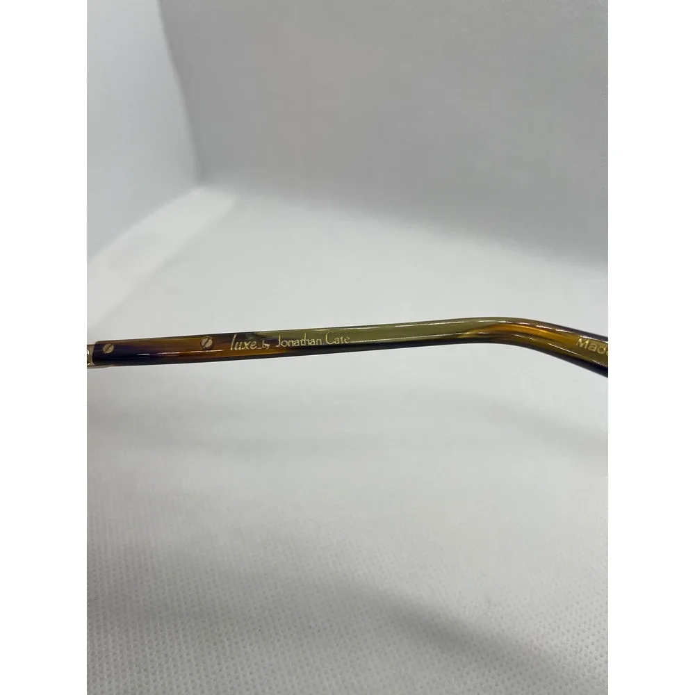 Jonathan Cate Salem Designer Eyeglasses Frames Gold Brown Tortoise‎ Semi Rimless